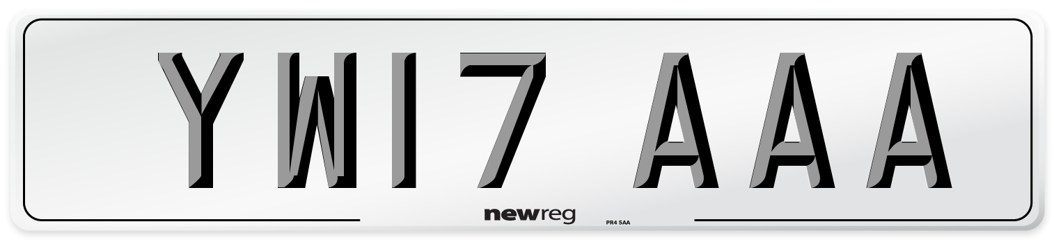 YW17 AAA Number Plate from New Reg